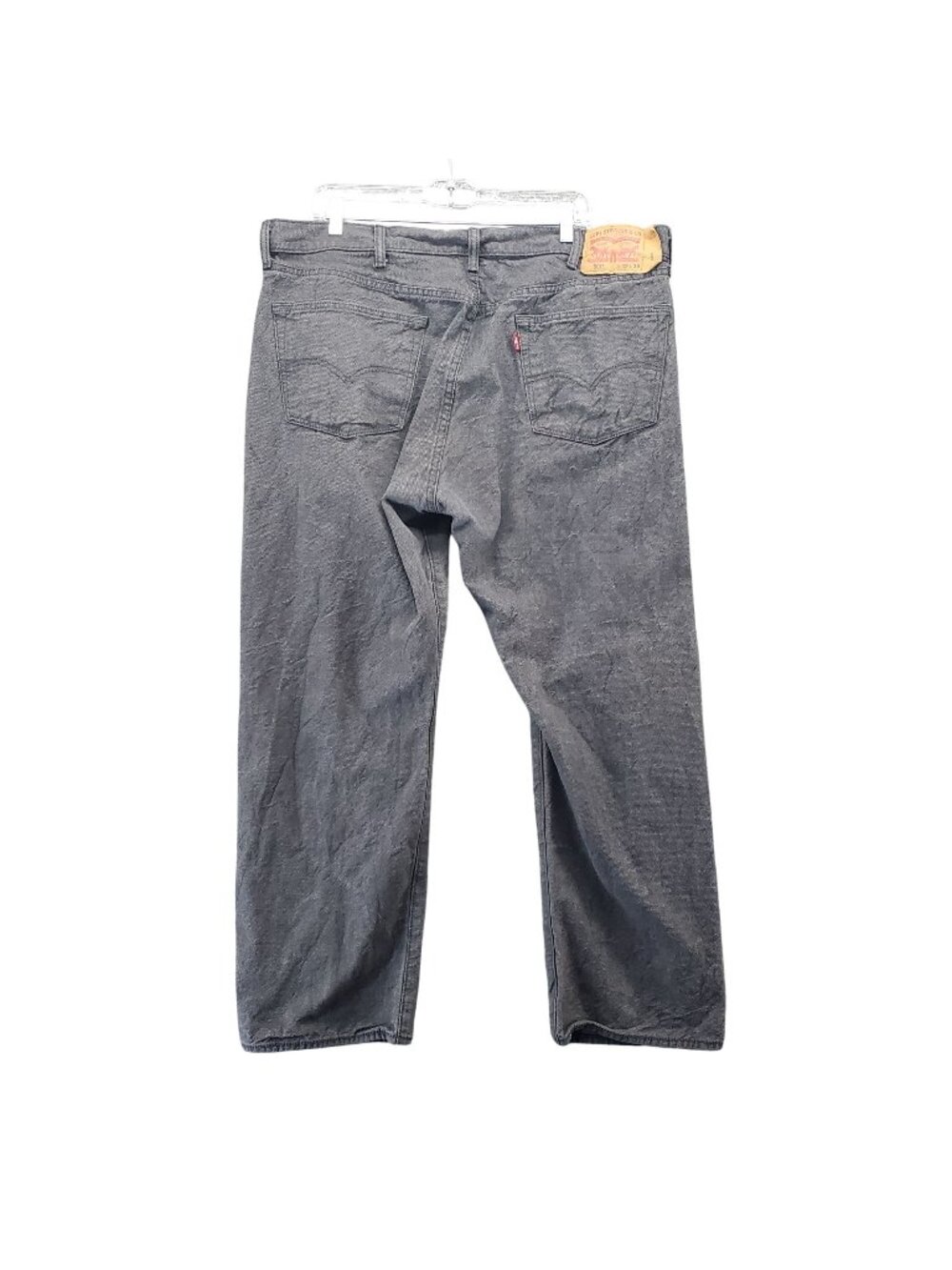 Levis Jeans Mens 42x30 Gray 501 Original Fit Straight Button Fly Denim